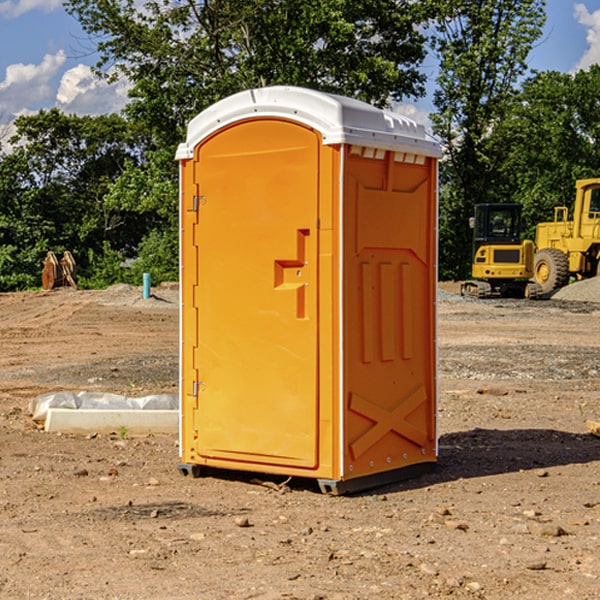 how often are the portable restrooms cleaned and serviced during a rental period in Williamsport TN